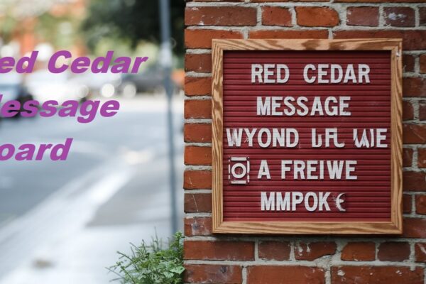 red cedar message board