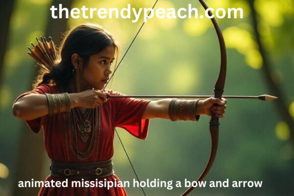 The Iconic Animated Mississippian Holding a Bow and Arrow