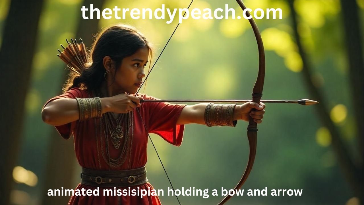 The Iconic Animated Mississippian Holding a Bow and Arrow