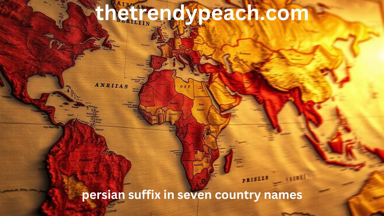 Exploring the Persian Suffix in Seven Country Names